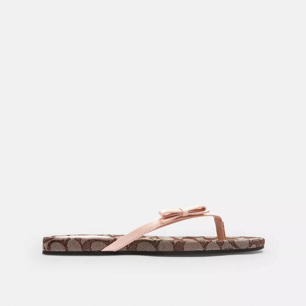 Zehentrenner mit Schleife in Signature-Jacquard