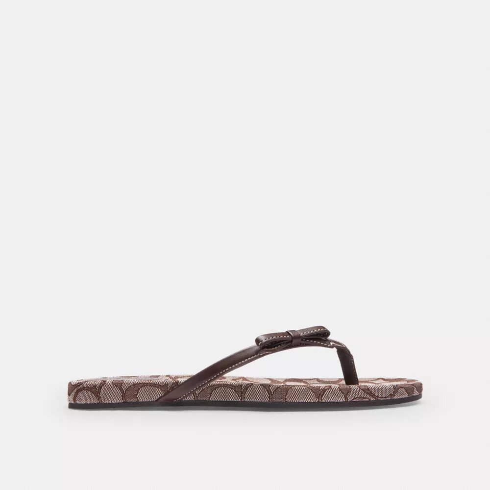 Zehentrenner mit Schleife in Signature-Jacquard