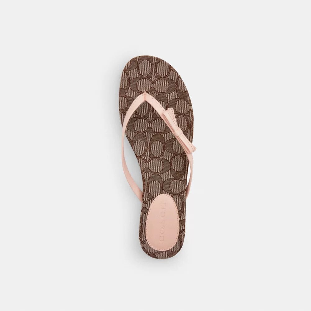 Zehentrenner mit Schleife in Signature-Jacquard