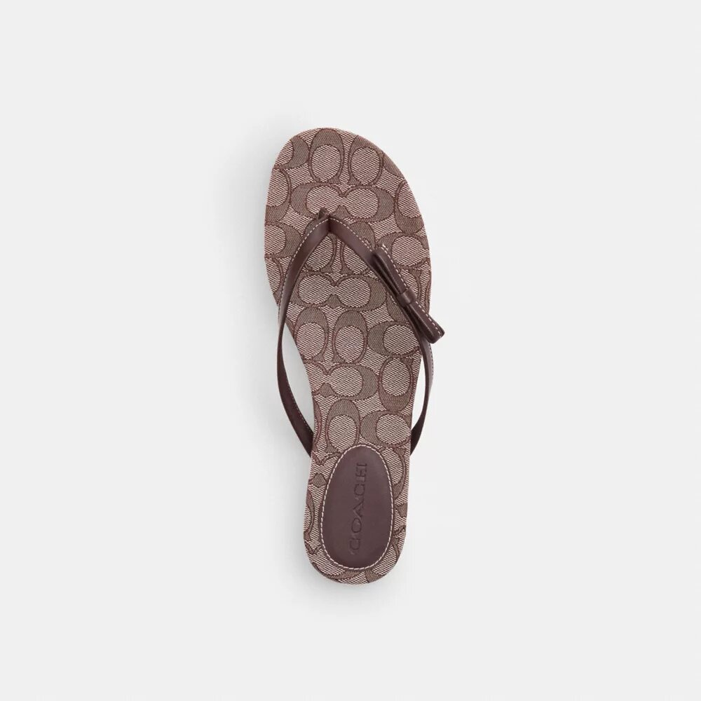 Zehentrenner mit Schleife in Signature-Jacquard