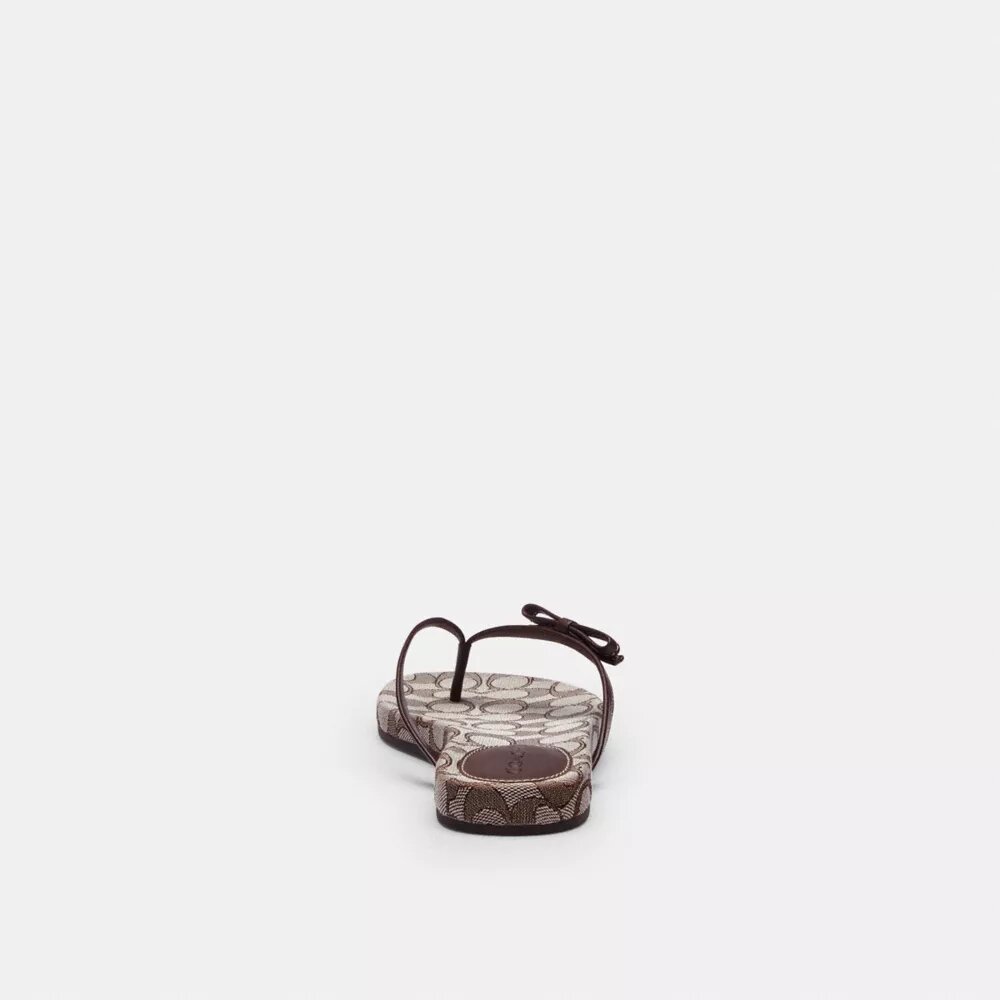 Zehentrenner mit Schleife in Signature-Jacquard